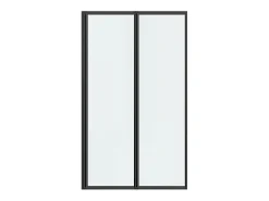 Vente-unique Pare baignoire pliant en métal style atelier - Noir mat - 80 x 140 cm - DISTRICT