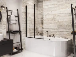 Azura Home Design Pare baignoire PRIME- 2 volets 90 x 140 cm