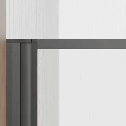 Aurlane Pare Baignoire Rabattable 75x130 cm - Aluminium Gun Metal et Verre Trempé 4 mm