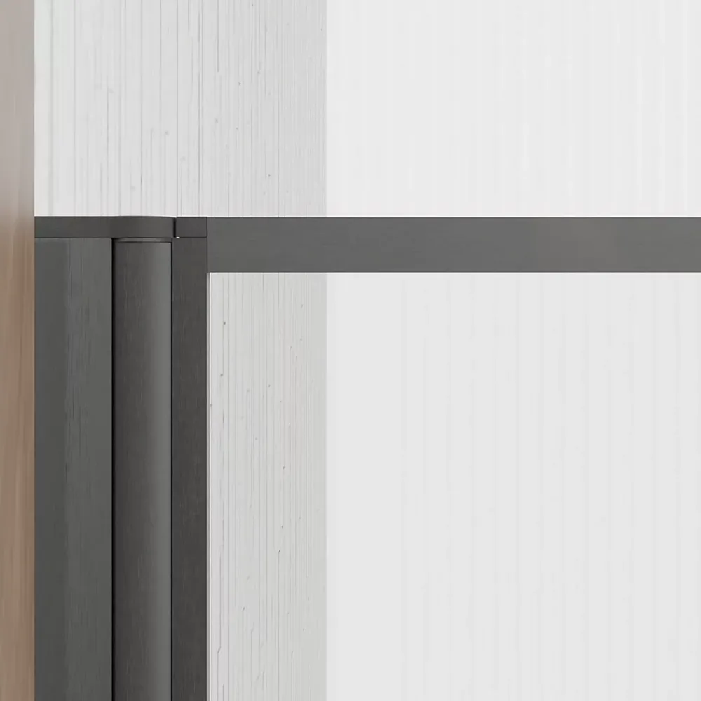 Aurlane Pare Baignoire Rabattable 75x130 cm - Aluminium Gun Metal et Verre Trempé 4 mm