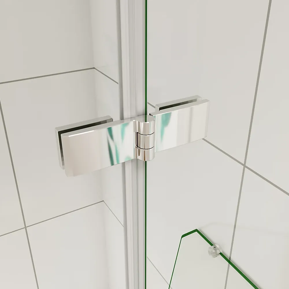 AICA Sanitaire pare baignoire 100x140cm paravent pivotant avec porte-serviette en inox et 2 étagères,5mm verre de sécurit,facile à pose