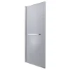 GoodHome Pare-baignoire 1 volet verre gris fumé anticalcaire Nubia H. 150 x l. 95 cm