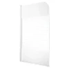 Pare-Baignoire| Pare-baignoire 1 volet verre sérigraphié et profilé blanc H.130 x l.75 cm, Cooke and Lewis Arkell