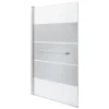 Pare-Baignoire|GoodHome Pare-baignoire 1 volet verre miroir anticalcaire Nubia H. 150 x l. 95 cm