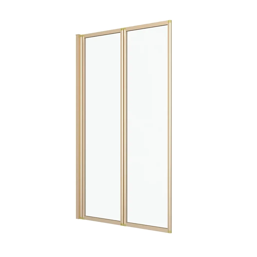 Pare-Baignoire|Galedo Pare-baignoire 2 volets pivotants 120 x 70 cm, profilés alu doré brossé, Duo