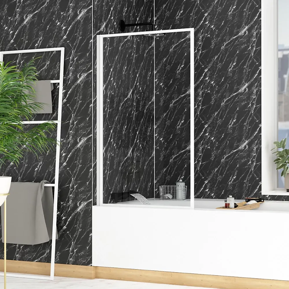 Pare-Baignoire|Galedo Pare-baignoire 130 x 75 cm blanc Essentiel