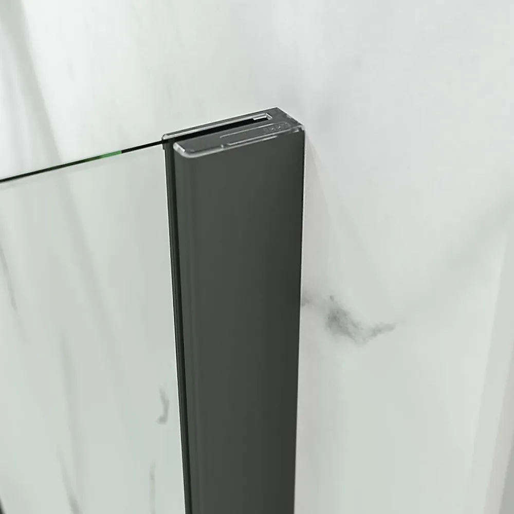 Pare-Baignoire|Schulte Pare-baignoire 80 x 140 cm, , paroi de baignoire 1 volet pivotant, verre transparent anticalcaire, gun metal