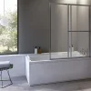 Pare-Baignoire|Atelier du bain Pare-baignoire argent 2 volets relevable