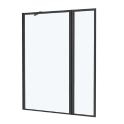Pare-Baignoire|Galedo Pare-baignoire avec volet pivotant 70+30 x 130 cm noir mat Dark Edge