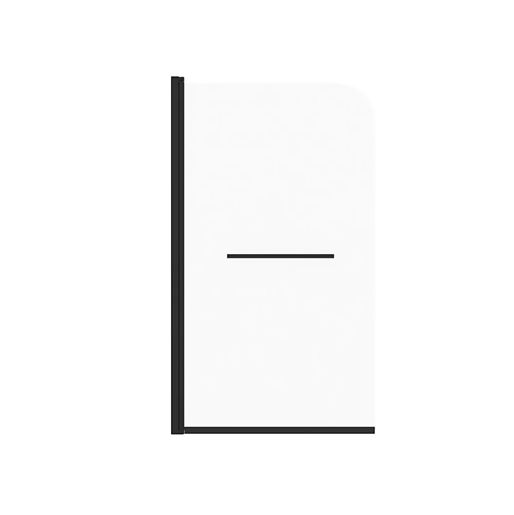 Pare-Baignoire|Allibert Pare-baignoire avec volet pivotant design 80x140 cm aluminium noir mat verre 6 mm - Gena