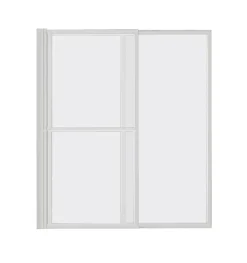 Atelier du bain Pare-baignoire blanc 2 volets pliants relevables L. 106 x H. 140 cm Baya