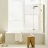 Schulte Pare-baignoire Elara - Pliable - 2 Volets - 100x140 - Transparent - 5mm - Or Mat