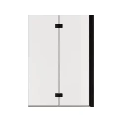 Pare-Baignoire|Schulte Pare-baignoire Elara - Pliable - 2 Volets - 100x140 - Transparent - 5mm - Noir Mat