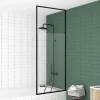 Galedo Pare-baignoire extensible 75 x 153/202 cm noir mat