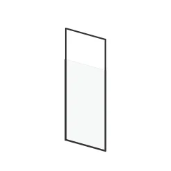 Galedo Pare-baignoire extensible 75 x 153/202 cm noir mat