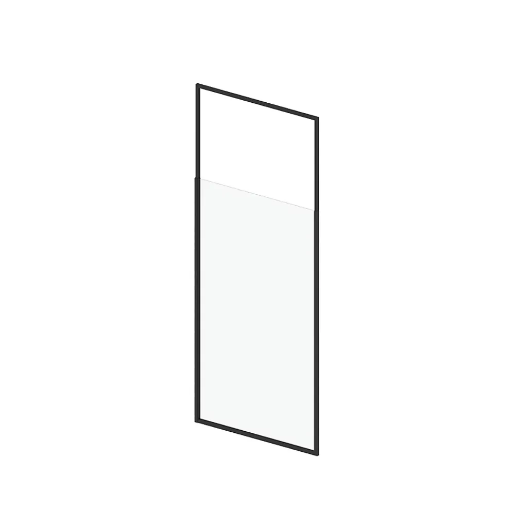 Galedo Pare-baignoire extensible 75 x 153/202 cm noir mat