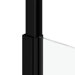 Galedo Pare-baignoire extensible 75 x 153/202 cm noir mat