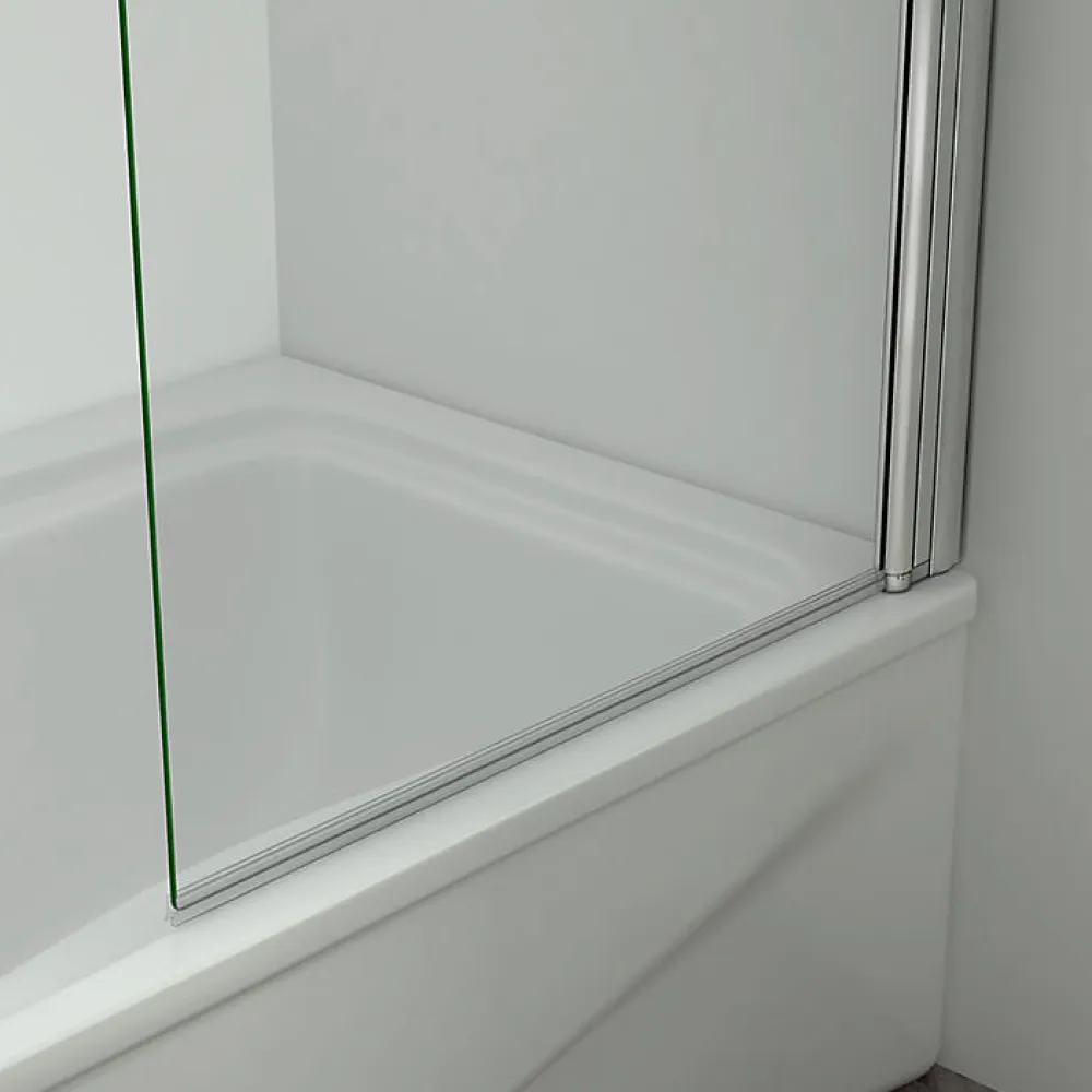 AICA Sanitaire Pare-baignoire pivotant - 70 x 130 cm - Verre trempé 5 mm anticalcaire - Écran de baignoire moderne