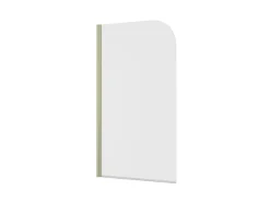 Schulte Pare-baignoire pivotant 1 volet, 140 x 80 cm, verre transparent 5mm, profilé doré mat, Capri