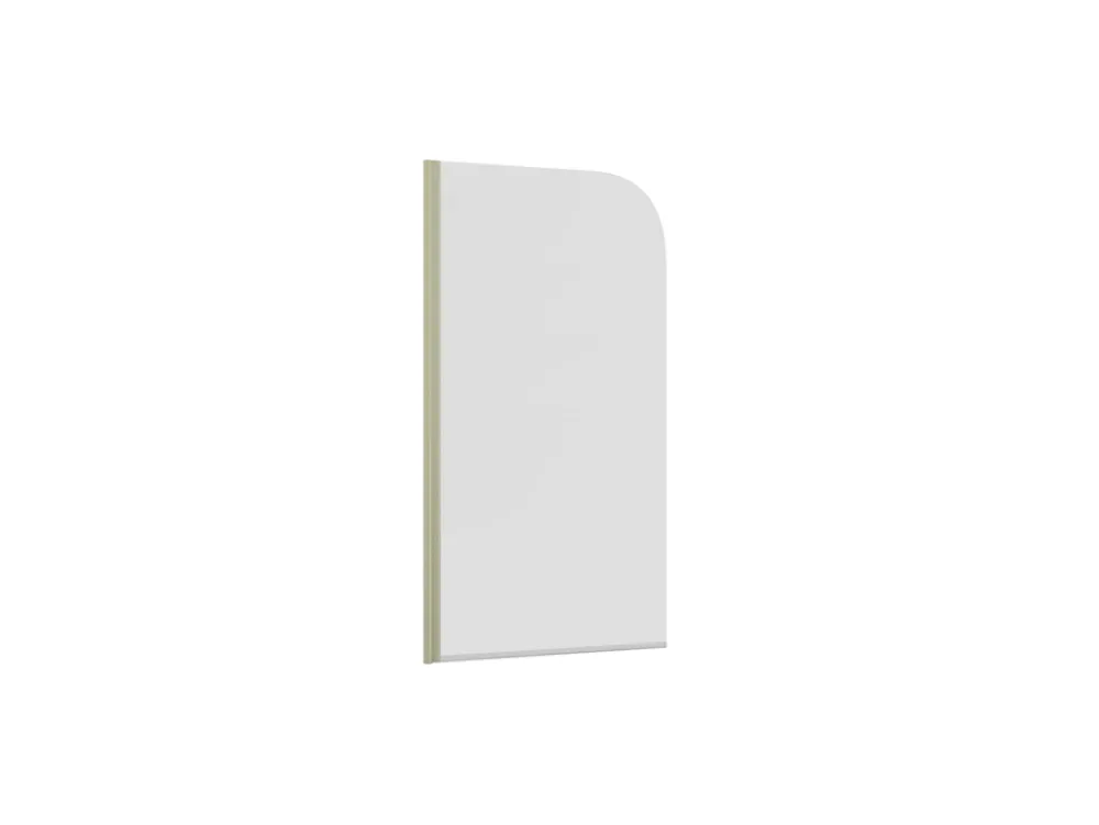 Schulte Pare-baignoire pivotant 1 volet, 140 x 80 cm, verre transparent 5mm, profilé doré mat, Capri