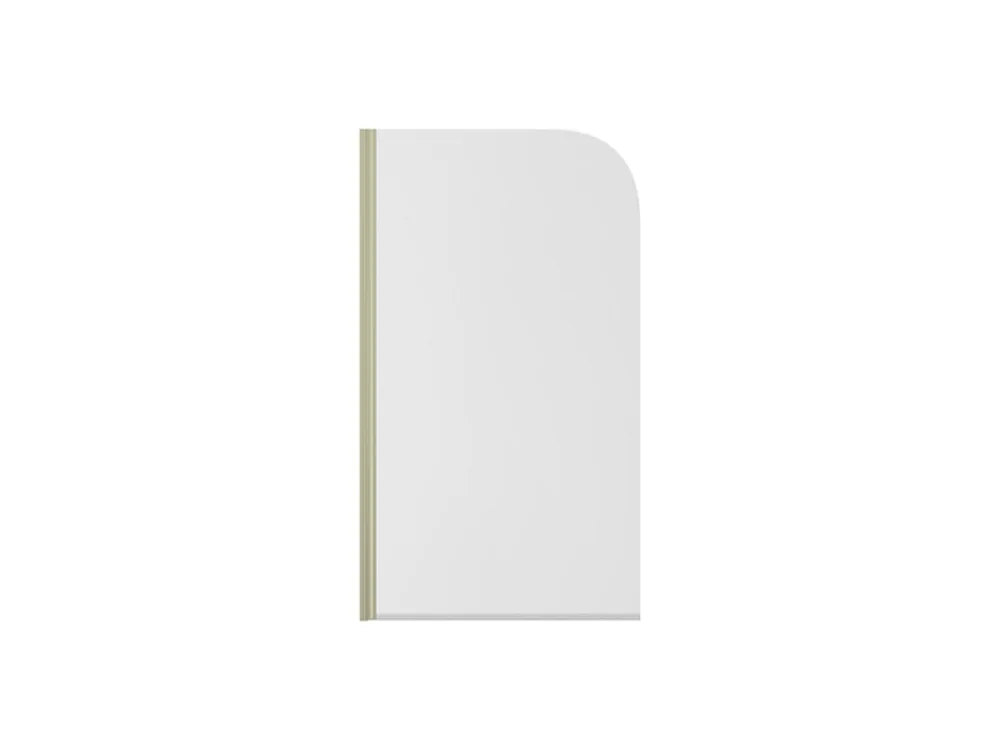 Schulte Pare-baignoire pivotant 1 volet, 140 x 80 cm, verre transparent 5mm, profilé doré mat, Capri