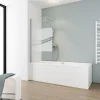 Pare-Baignoire|Schulte Pare-baignoire pivotant 1 volet, 80 x 140 cm, verre transparent anticalcaire 5 mm, Liane
