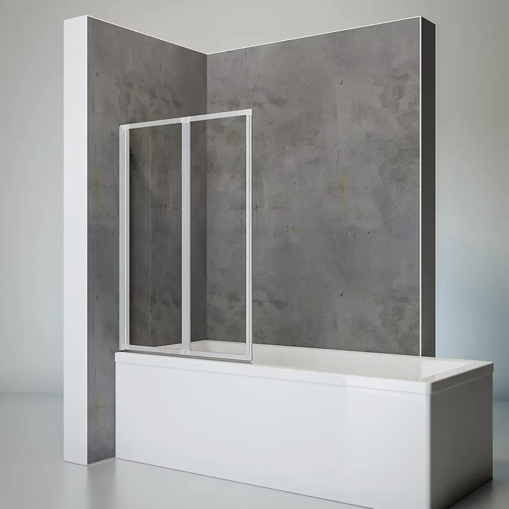 Pare-Baignoire|Schulte Pare-baignoire pivotant 2 volets l.87 x H.120 cm, chrome,