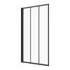 Pare-Baignoire|Vente-unique Pare-baignoire pivotant noir mat look atelier - 80 x 140 cm - DOLANA