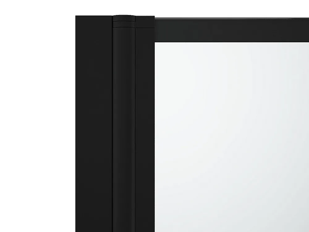 Pare-Baignoire|Vente-unique Pare-baignoire pivotant noir mat look atelier - 80 x 140 cm - DOLANA
