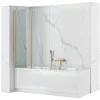 Rea Pare-Baignoire Pliant Agat-2 100 Brushed Gold