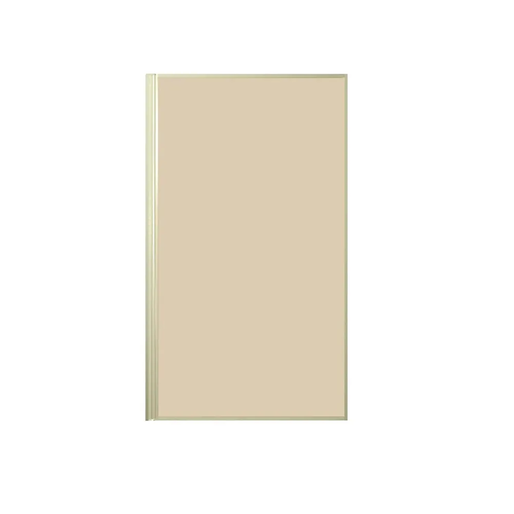 Galedo Pare-baignoire rabattable H.130 x l.75 cm, verre brun, profilés dorés brossés, Golden Edge