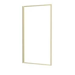 Galedo Pare-baignoire rabattable 140 x 80 cm, profilés alu doré brossé, Golden Edge