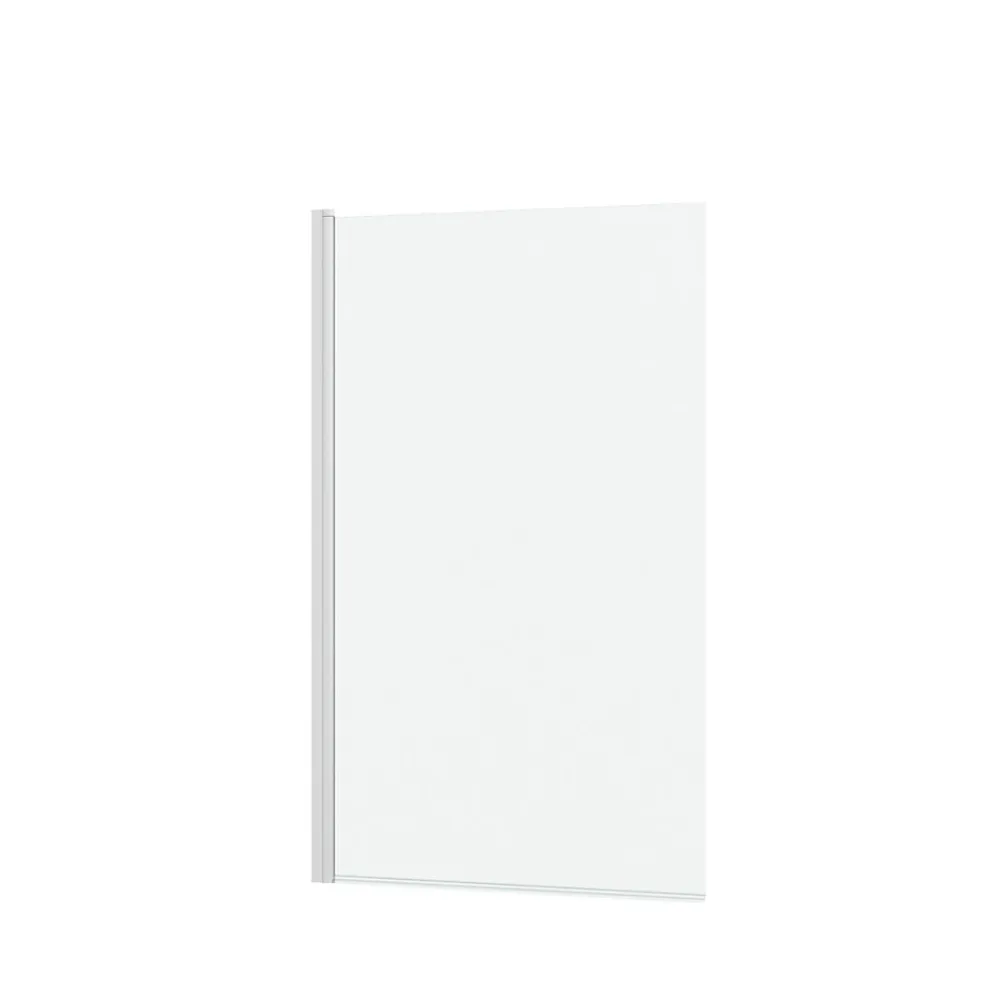 Pare-Baignoire|Galedo Pare-baignoire rabattable 120 x 70 cm, profilés alu blanc mat, Essentiel