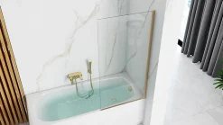 Tablier Et Habillage De Baignoire|Rea Pare-Baignoire Elegant Gold 80
