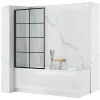 Tablier Et Habillage De Baignoire|Rea Pare-Baignoire Lagos-1 Fix 80 Black