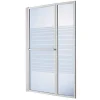 Pare-Baignoire|Atmo Pare-baignoire relevable 2 volets profilés blanc 140 x 104 cm Ecume