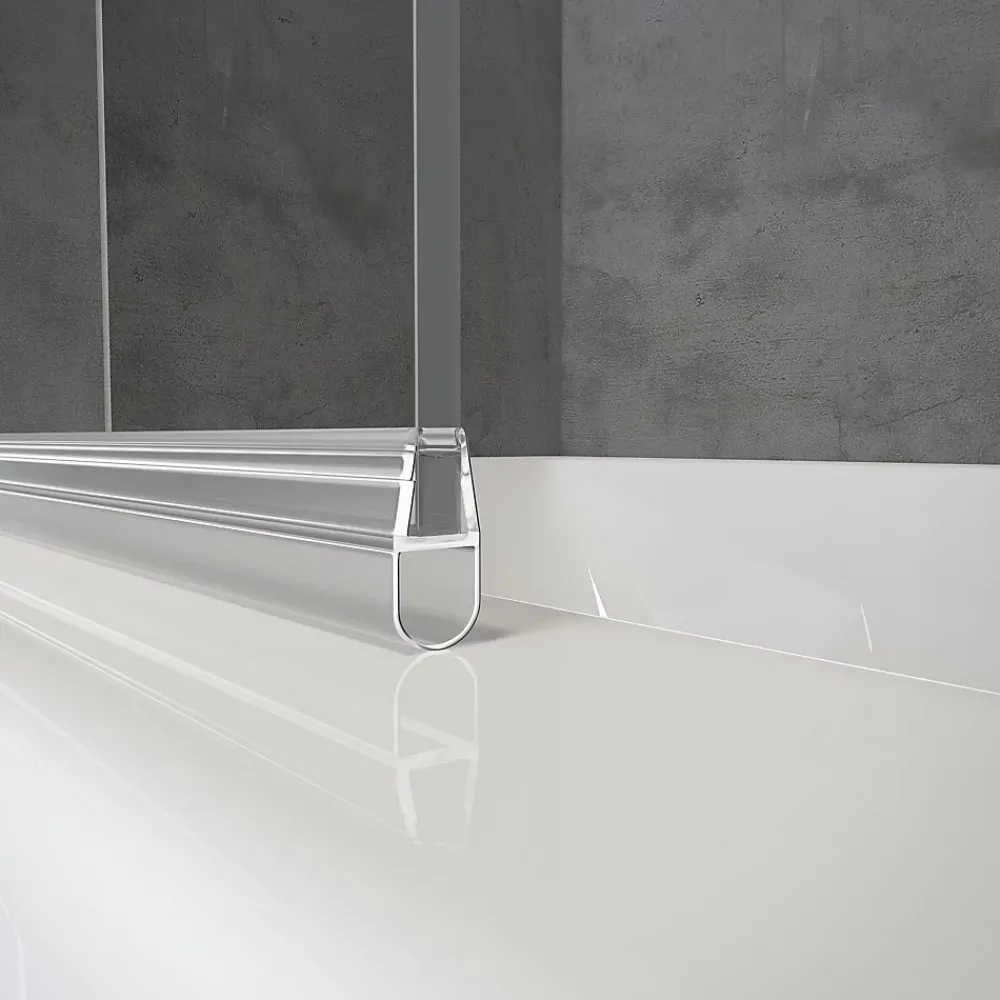 Pare-Baignoire|Schulte Pare-baignoire - 70x130 cm - réversible - rabattable - volet pivotant - verre 5 mm - transparent - alu nature