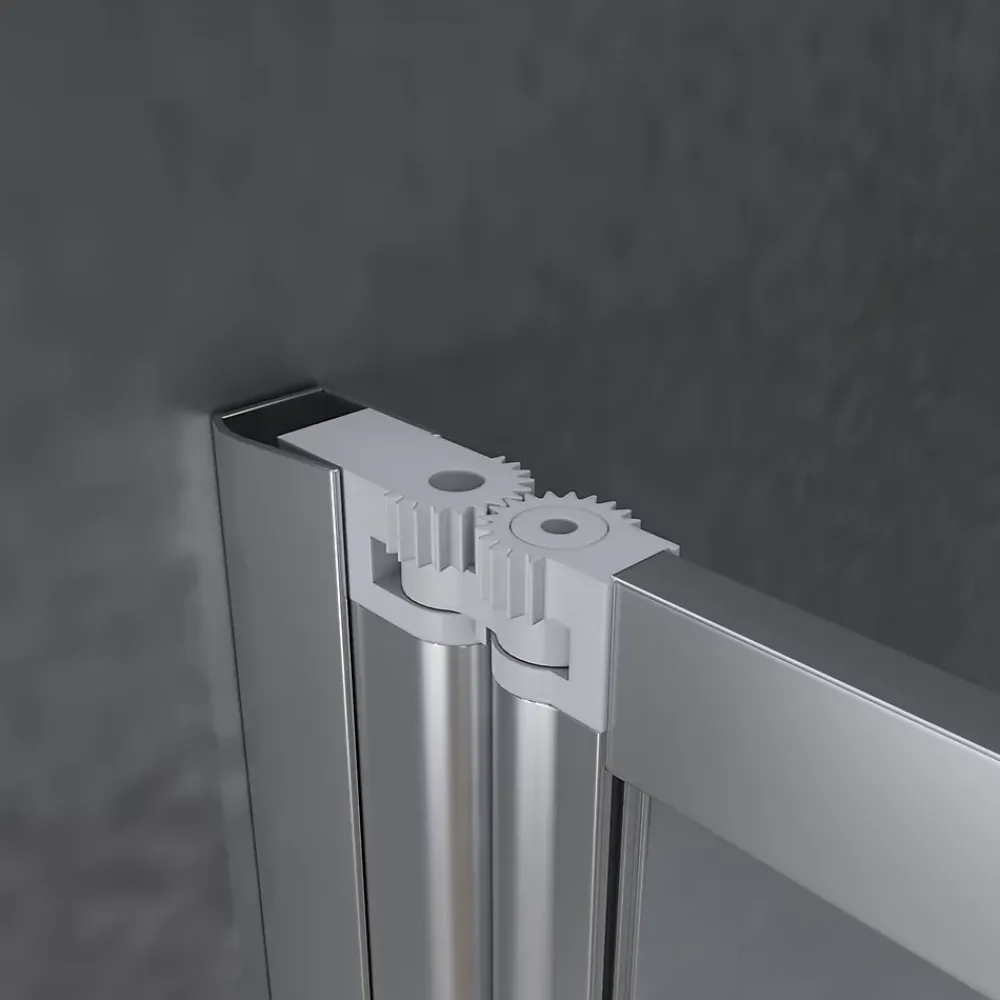 Sirhona Pare-Baignoire 1300x1400mm Ecran de Baignoire 3 Volets + 4mm Verre Transparent + Double Construction en Aluminium