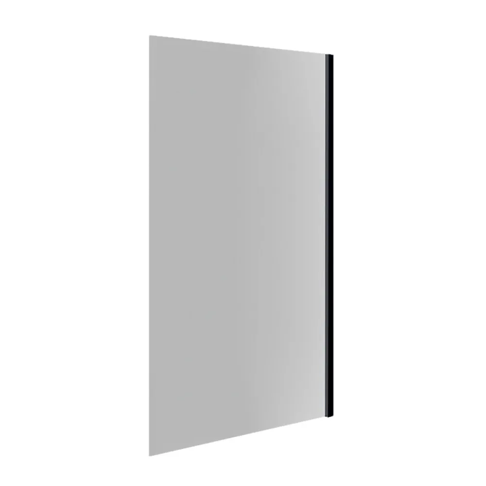 Pare-Baignoire|Essebagno Pare-baignoire 80x140 cm verre anticalcaire 6mm fixe en aluminium Noir mat