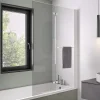 Pare-Baignoire|Kinedo Pare-bain fixe Columba 2 volets relevables 110x150 blanc