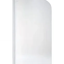 Pare-Baignoire|Sanindusa Pare-bain réversible 1 volet pivotant à 180 en verre trempé 6mm profilé alu Aquarela 80x140 verre cristal profilé blanc