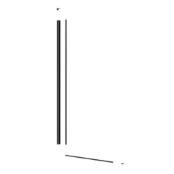 Paroi De Douche|Swiss Aqua Technologies Pare-muret 110x100cm Paroi en verre Crystal Glass 8 mm anticalcaire, avec bras et profilés noir mat (SATBWIS110KSPRC)