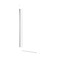 Swiss Aqua Technologies Pare-muret 100x90cm Paroi en verre Crystal Glass 8 mm anticalcaire, avec bras et profilés chrome brillant (SATBWIS90KSPR)