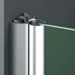 Superban Paroi de baignoire fixe + pivotant gauche en verre sécurité ép 6mm anti calcaire, L85 x H147 cm, chrome, Alsace Sport