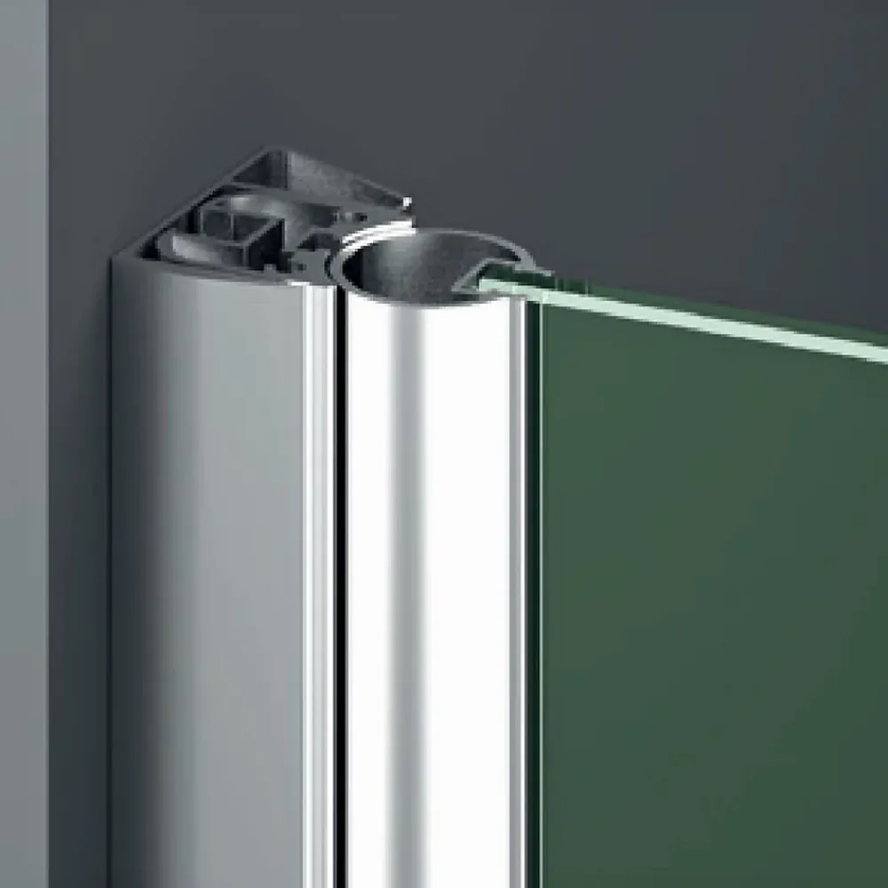 Superban Paroi de baignoire fixe + pivotant gauche en verre sécurité ép 6mm anti calcaire, L85 x H147 cm, chrome, Alsace Sport