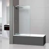 Pare-Baignoire|Superban Paroi de baignoire fixe en verre sécurité transparent ép 8mm anti calcaire, L120 x H147 cm, blanc mat, Mont Blanc CC