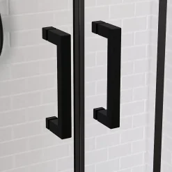 Porte De Douche|Galedo Paroi de douche à double porte coulissante 160 x 200 cm, profilé noir mat laqué, Factory