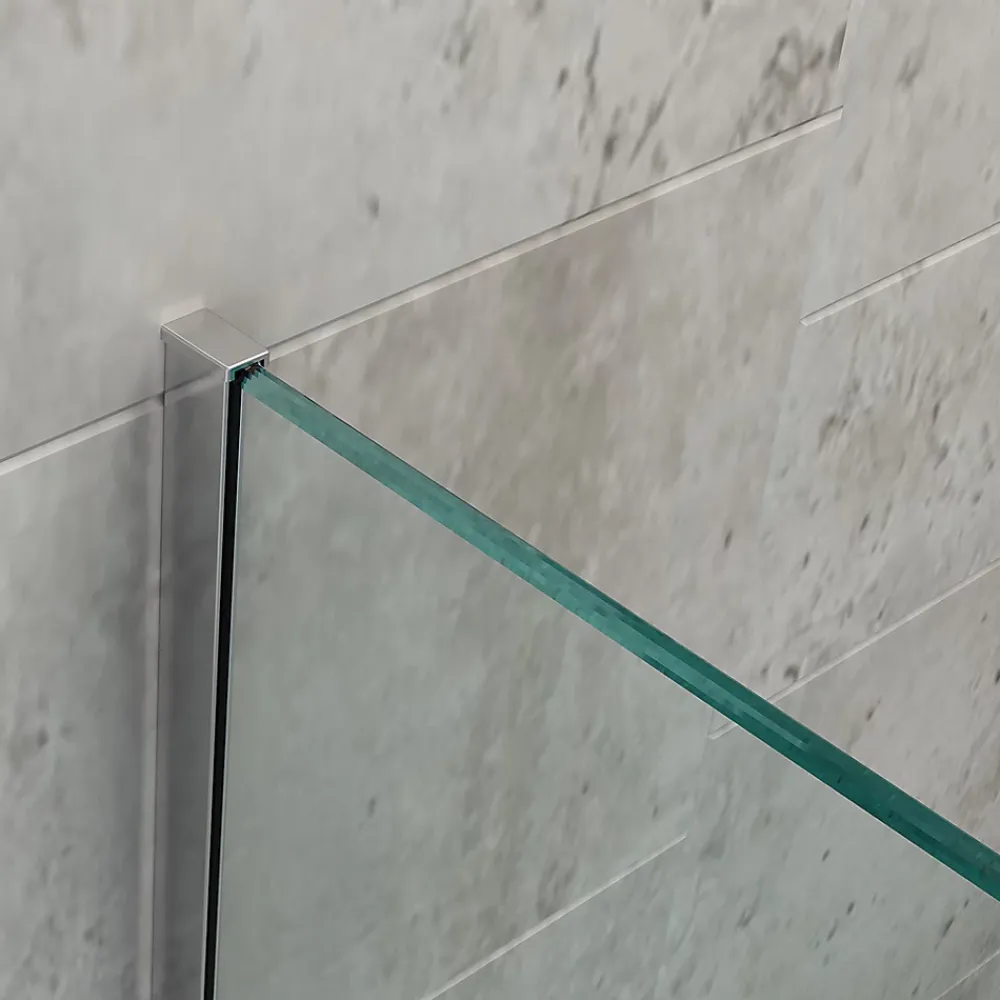 Paroi De Douche| Paroi de douche à l'italienne fixe latérale en verre, fumé, EX101, 200x140cm