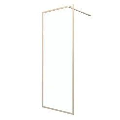Paroi De Douche| Paroi de douche à l'italienne H.200 x l.80 cm, ép. 6 mm, profilé doré, Galedo Edge