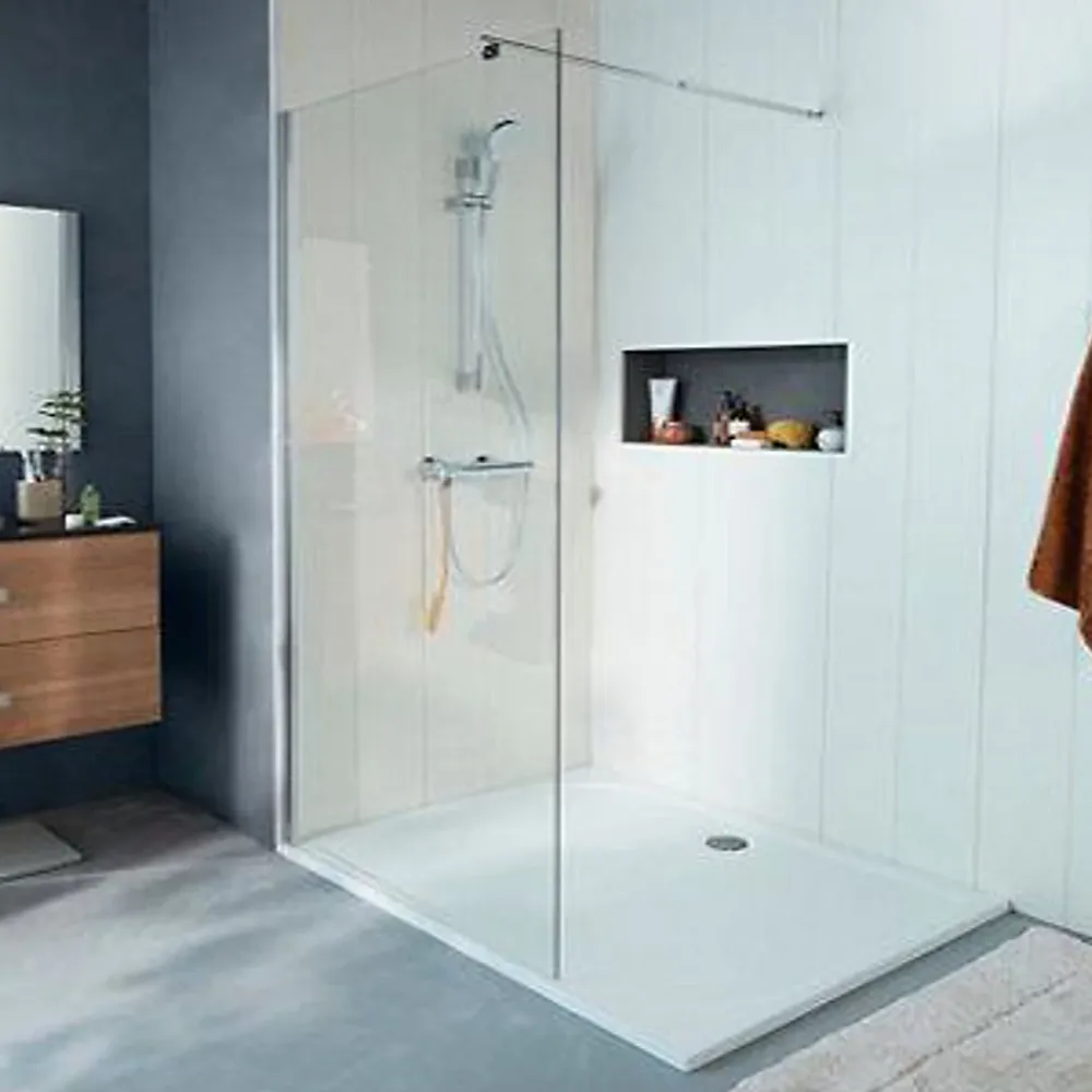 Paroi De Douche| Paroi de douche à l'italienne Cooke & Lewis Onega transparente 90 cm